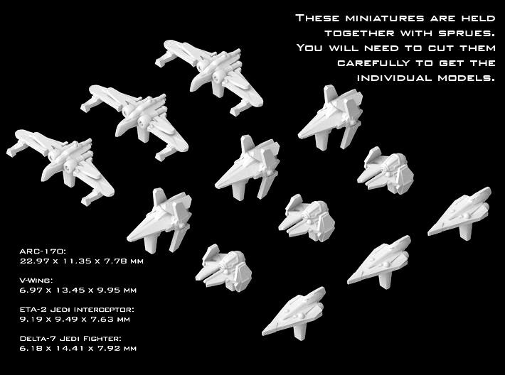 (Armada) Republic Fighters Set I 3d printed