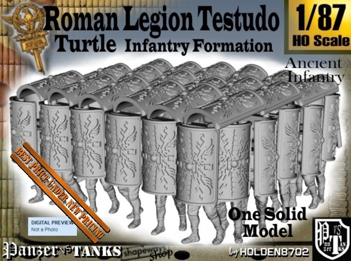 1-87 Roman Testudo 3d printed