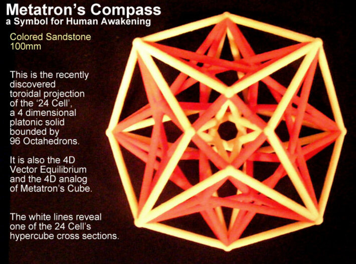 Metarton's Compass 100mm - 4D Vector Equilibrium 3d printed