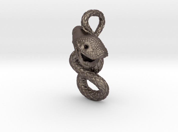 Snake pendant 3d printed 