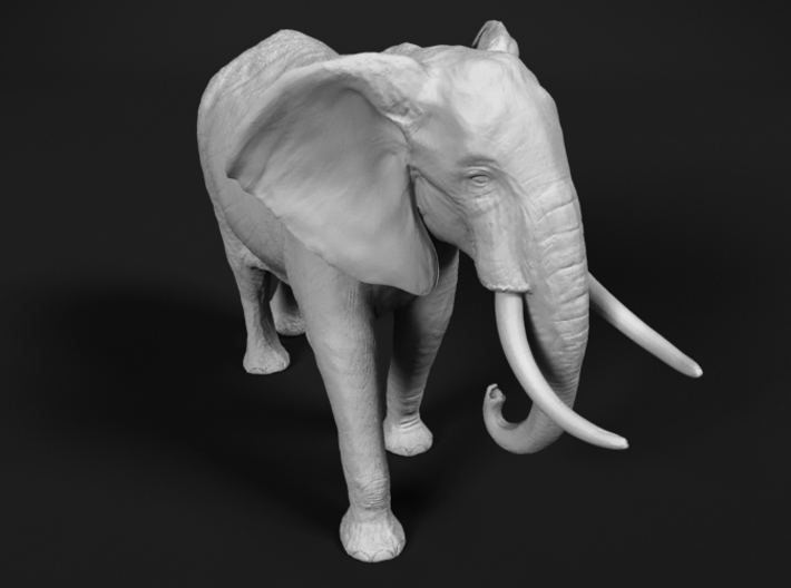 African Bush Elephant 1:76 Walking Male 3d printed 