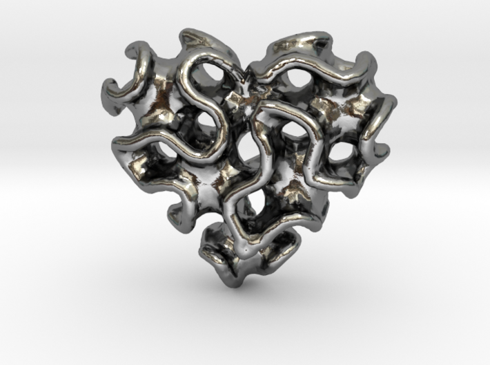 Gyro Heart Pendant 3d printed