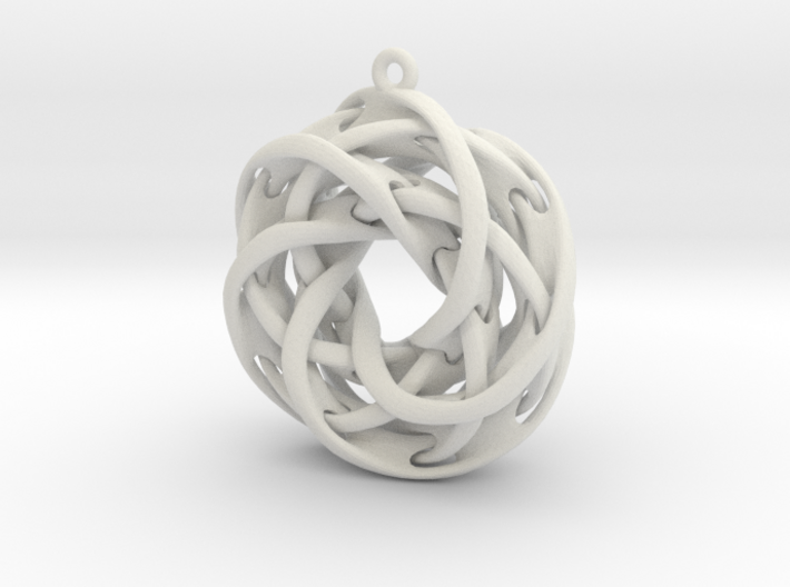 Interlocked tori earrings 3d printed 