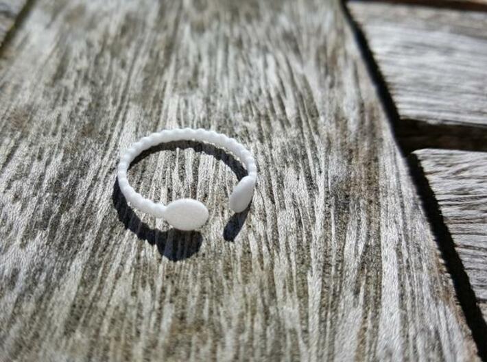 Bubble Ball End Ring 3d printed White Strong & Flexible