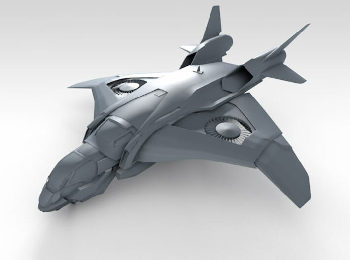 1/700 Scale S.H.I.E.L.D. Quinjet (Hatch Open) x6 3d printed 3d render showing product detail