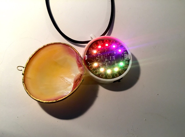 Circuit Playground Seashell Necklace Enclosure 3d printed 
