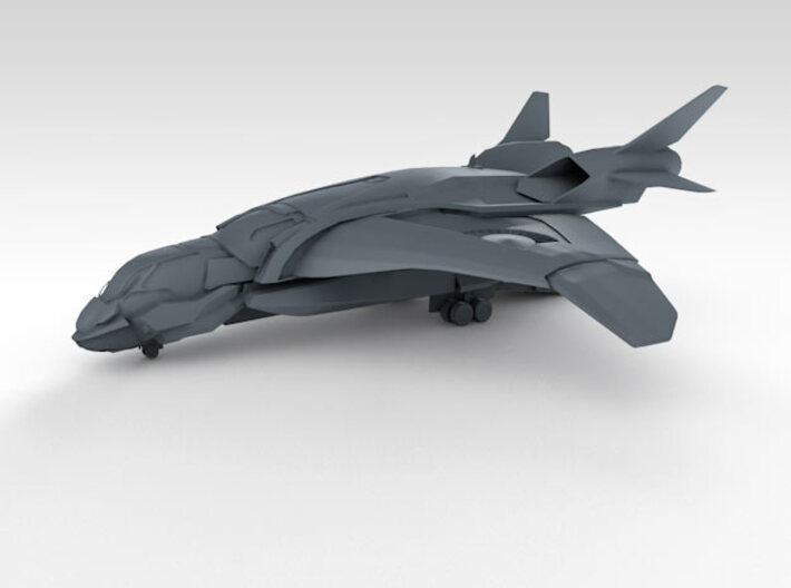 1/600 Scale S.H.I.E.L.D. Quinjet (Hatch Open) x6 3d printed 3d render showing product detail