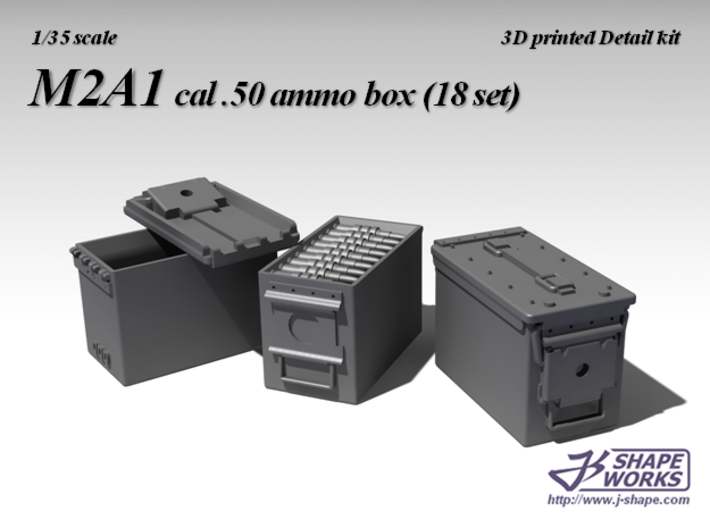 1/18 M2A1 cal.50 Ammo Box (9 set) 3d printed