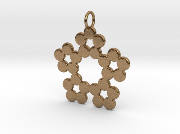 Circles Snowflake Pendant Charm 3d printed