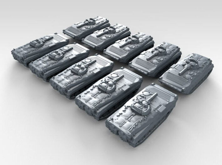 1/600 Russian BMP-1 Armoured Fighting Vehicle x10 3d printed 3d render showing product detail