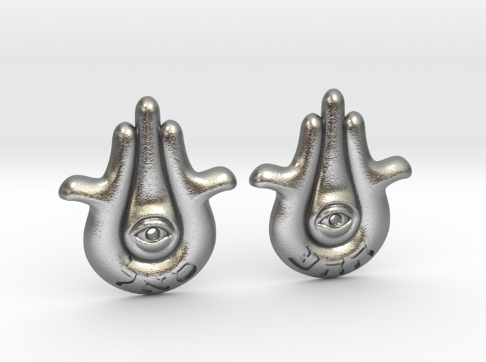 Modern Hamsa Earrings 3d printed