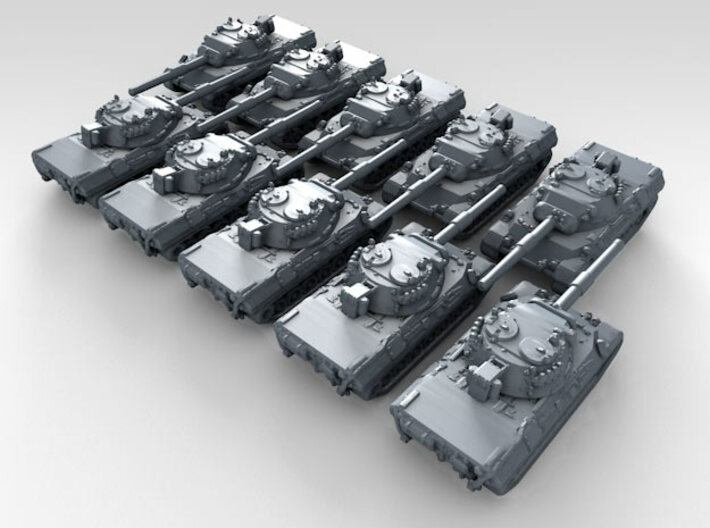 1/600 German Leopard 1 Main Battle Tank x10 3d printed 3d render showing product detail