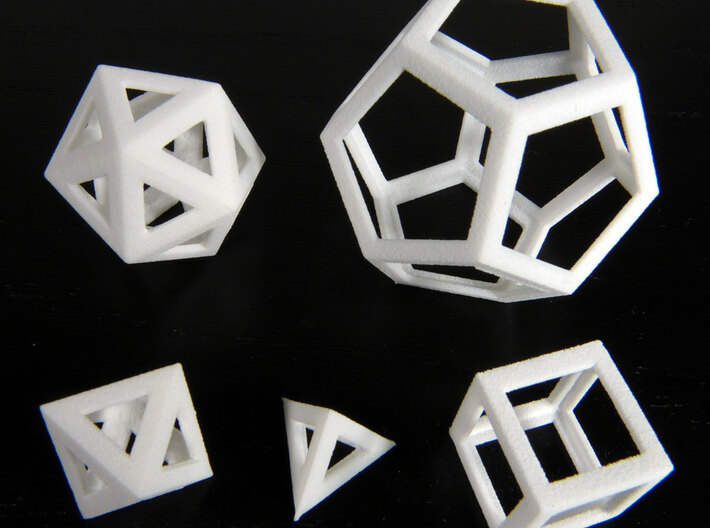 Platonic solids 3d printed