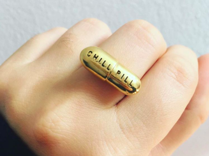 CHILL PILL RING 3d printed