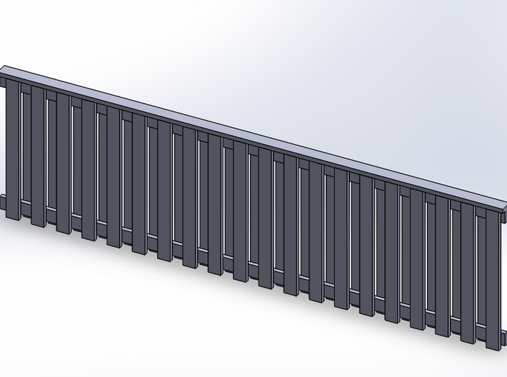 Privacy Fence 3pk - 6ft Style #2 3d printed 