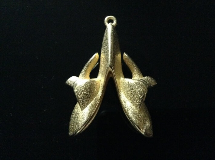 Aiur Pendant 3d printed Aiur is the Protoss homeworld. Printed in Polished Gold Steel shows the line work only created by 3D printing. 3D printing line work reminds me of the animalistic patterns on Protoss metal.