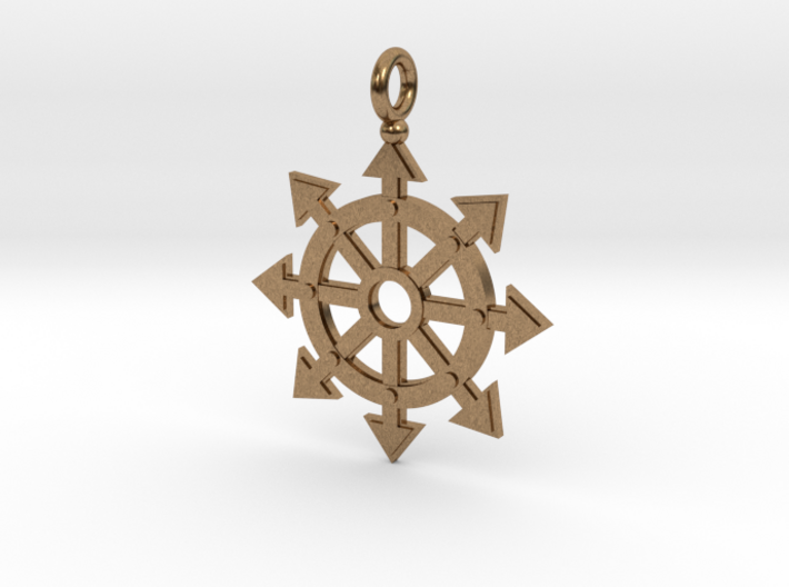 Chaos star wheel pendant 3d printed