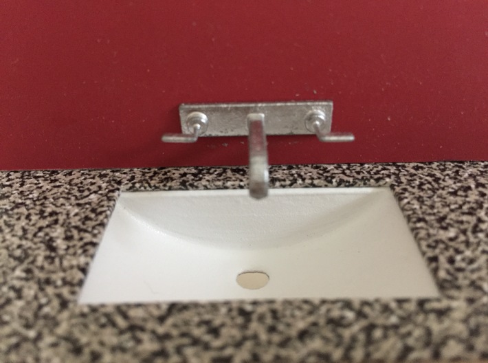 Bathroom sink, under-counter, 1:12 3d printed 1:12