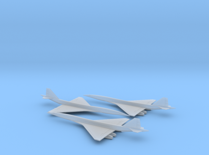 1/600 BOEING 2707 SUPERSONIC TRANSPORT SST(3 PACK) 3d printed