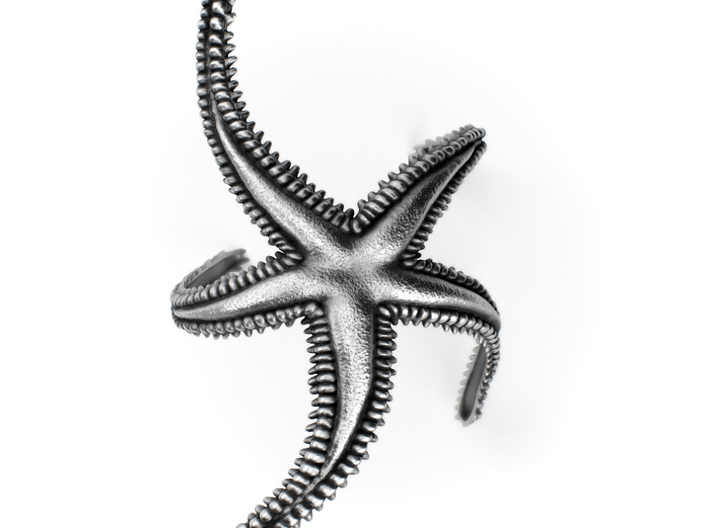 Sea Star Bracelet - Royal Starfish 3d printed Aged silver: https
