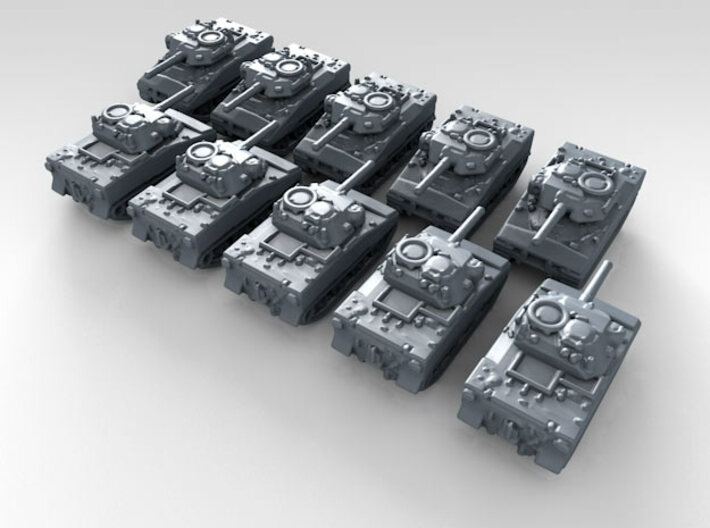 1/700 US XM800T LAW Light Tank x10 3d printed 3d render showing product detail