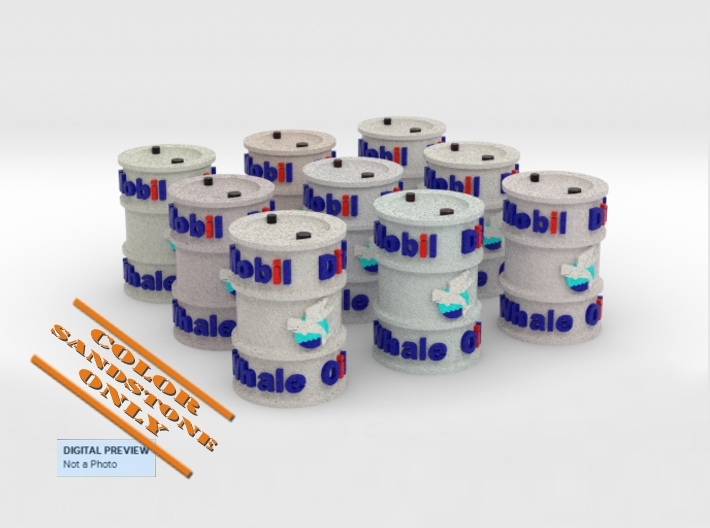 1-56 Full Color 9x Whale Oil Drum 3d printed