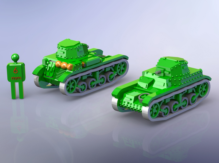 French Renault AMR 33 Light Tank 1/285 3d printed 