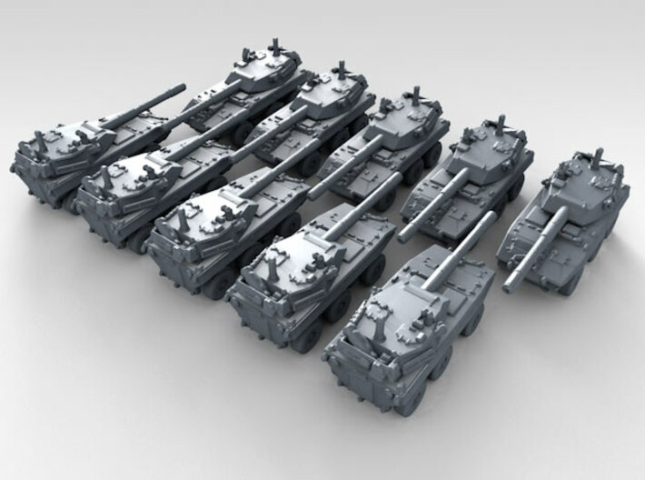 1/600 US LAV-600 Tank Destroyer x10 3d printed 3d render showing product detail
