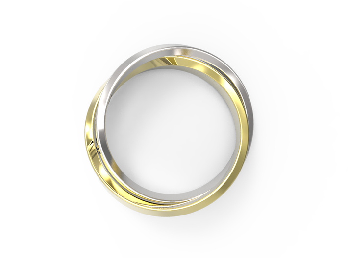 Mobius Dual Ring (Size 7) 3d printed 