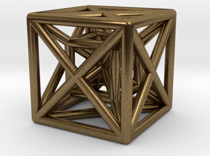 Hypercube Pendant 3d printed
