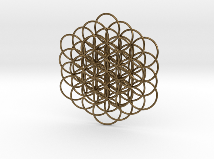 Knotted Flower Of Life Pendant 3d printed
