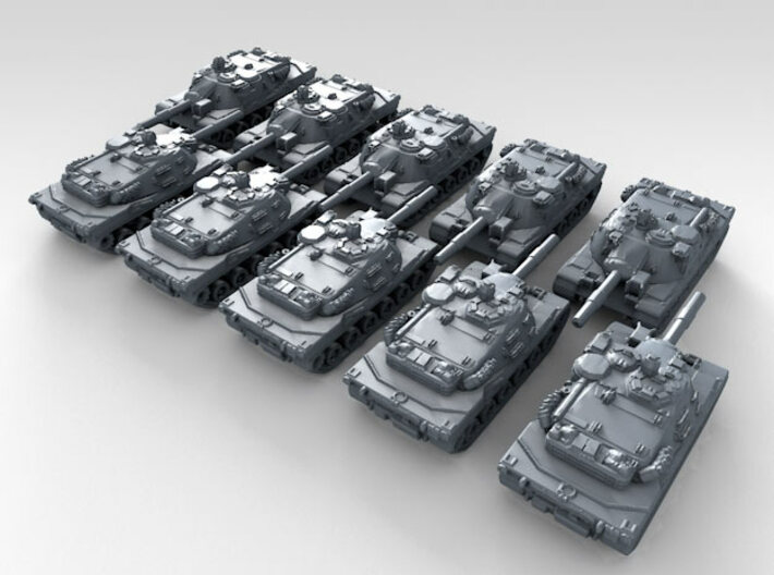 1/600 US MBT-70 Main Battle Tank x10 3d printed 3d render showing product detail