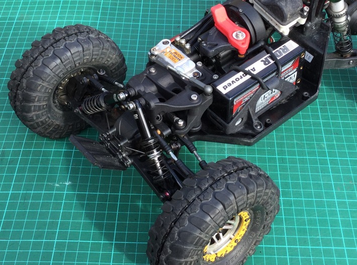Twin Hammers / WL10428 Steering & Upright Shock Up 3d printed 