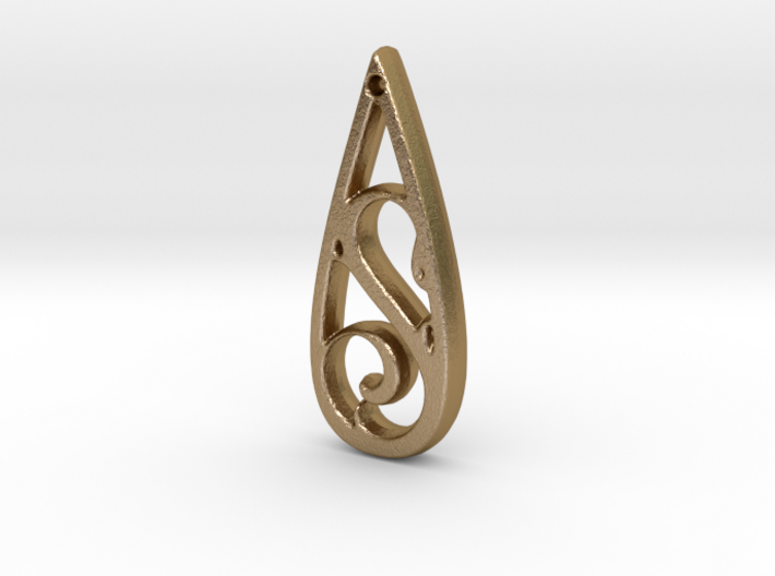 Teardrop S Pendant 3d printed