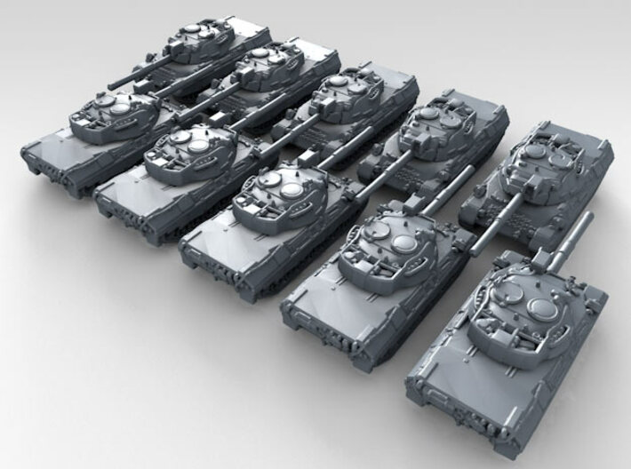 1/600 German Leopard 1 Main Battle Tank x10 3d printed 3d render showing product detail