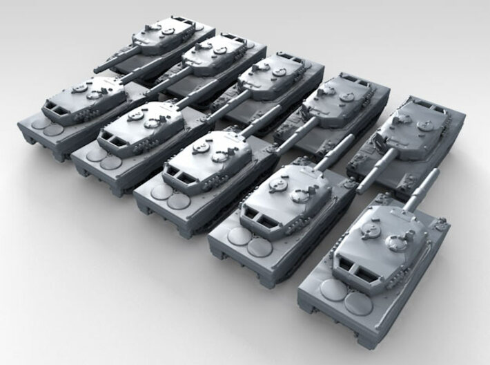 1/700 German Leopard 2AV Main Battle Tank x10 3d printed 3d render showing product detail