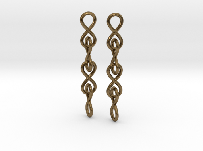 Infinity Chain Earrings 3d printed