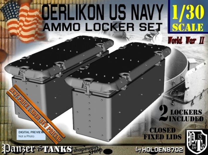 1-30 Oerlikon US Navy Ammo Locker Set 3 3d printed