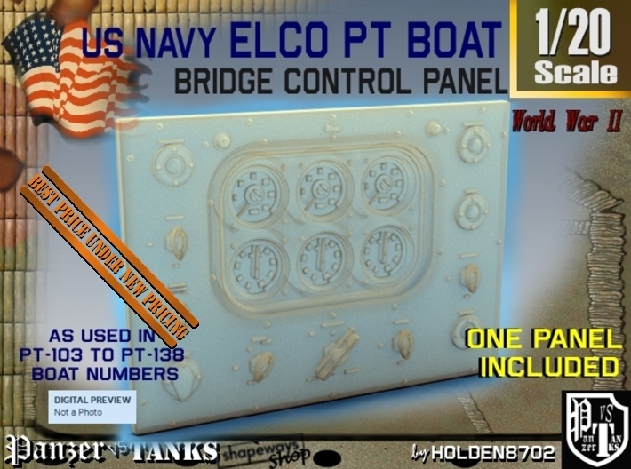 1-20 PT Boat Bridge Control Pannel Typ1 3d printed