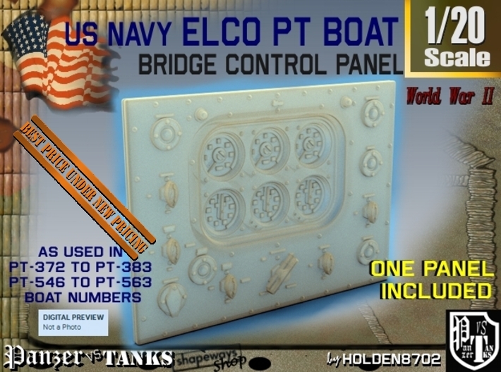 1-20 PT Boat Bridge Control Pannel Typ3 3d printed