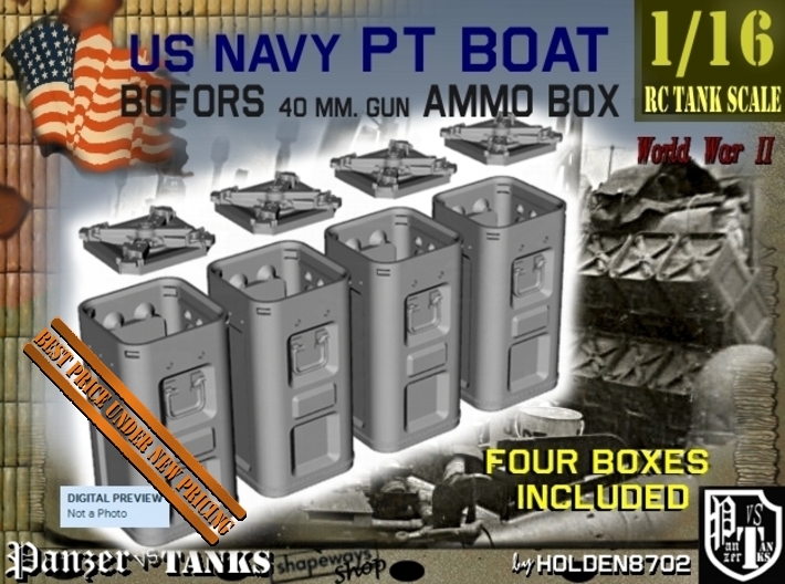 1-16 Bofors Ammo Box Set1 3d printed