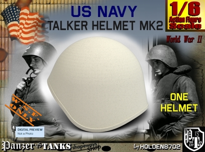 1-6 USN Mk2 Talker Helmet 3d printed