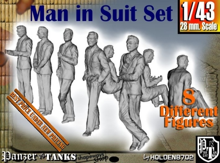 1-43 Man In Suit SET 3d printed