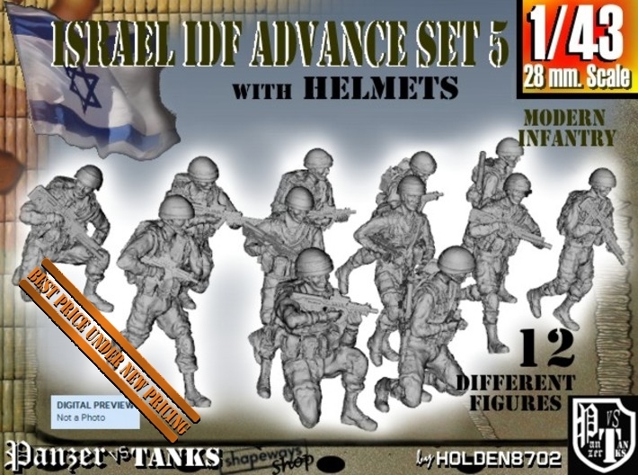 1-43 IDF HELMET ADVANCE SET 5 3d printed