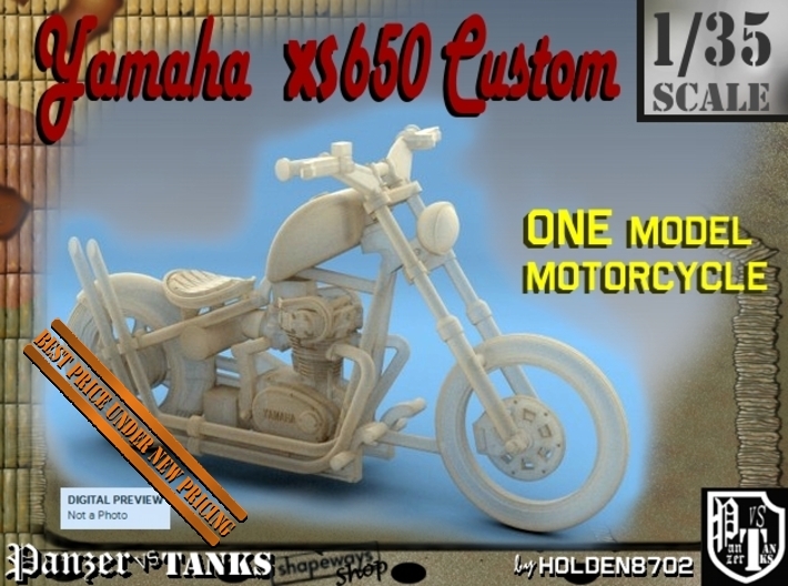1-35 Yamaha XS650 Custom 3d printed