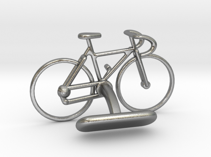 Racing Bicycle Cufflink 3d printed