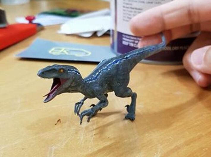 Jurassic Park Raptor v1 1/35 scale 3d printed Painted