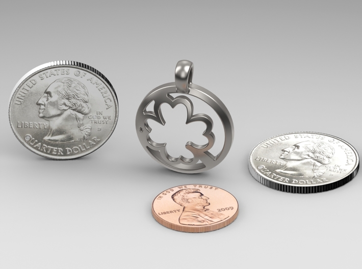 4 Leaf Clover 3d printed Four Leaf Clover size 