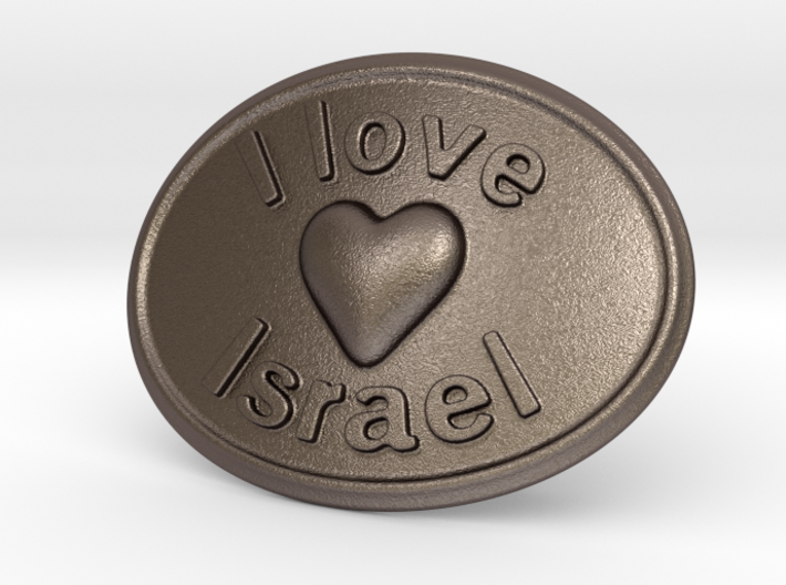 I Love Israel Belt Buckle 3d printed