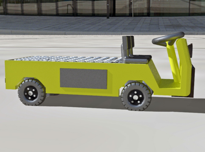 Cushman Titan Cart, N-Scale, rotating wheels 3d printed Side view